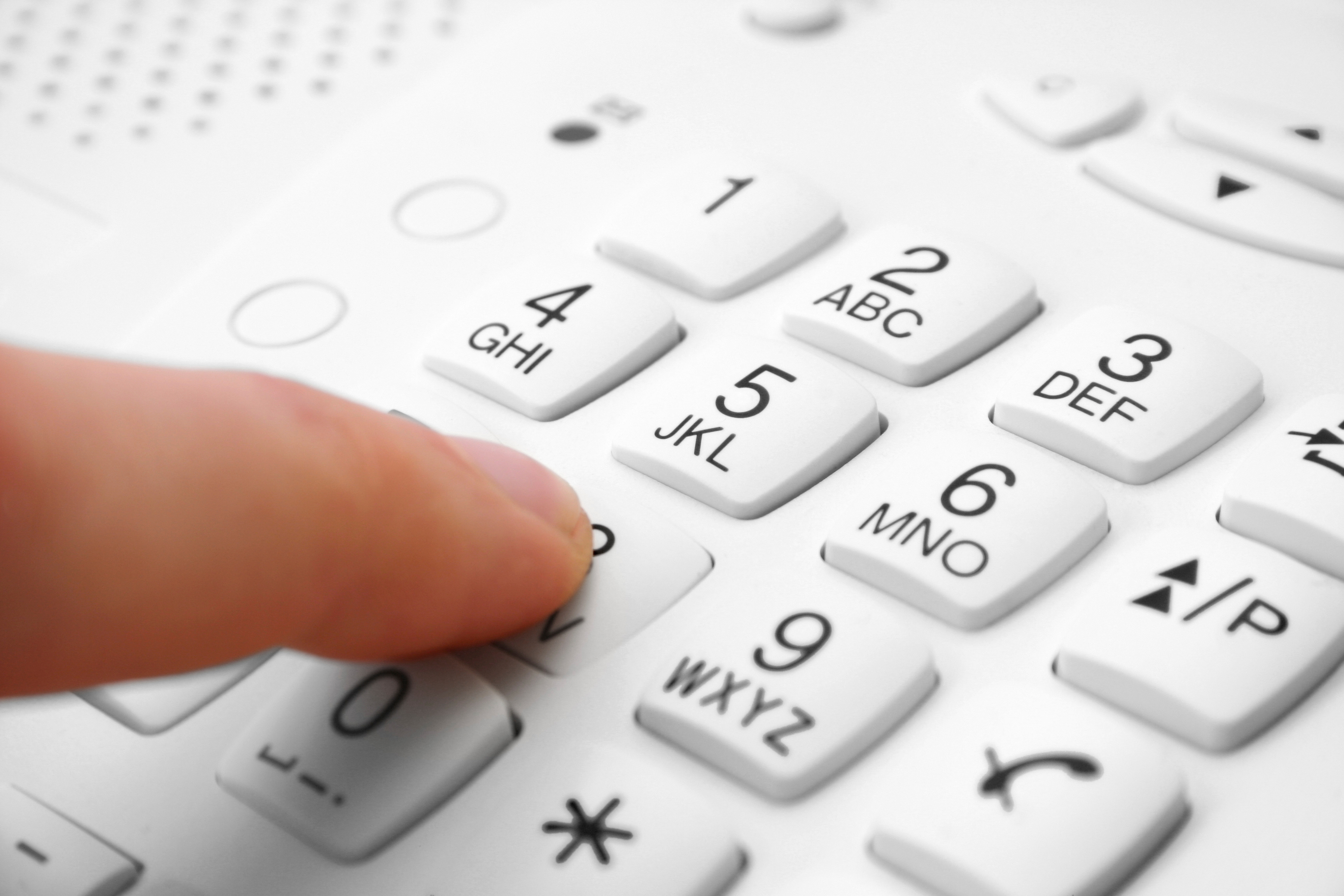 We speak your language A finger on the phone keyboard